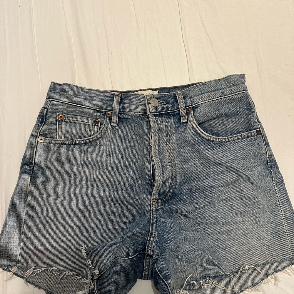 AGOLDE Classic Blue Denim Women's Shorts